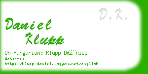 daniel klupp business card